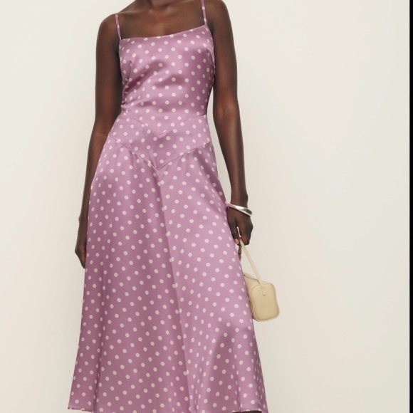 Reformation Dresses & Skirts - Silk polka dot dress